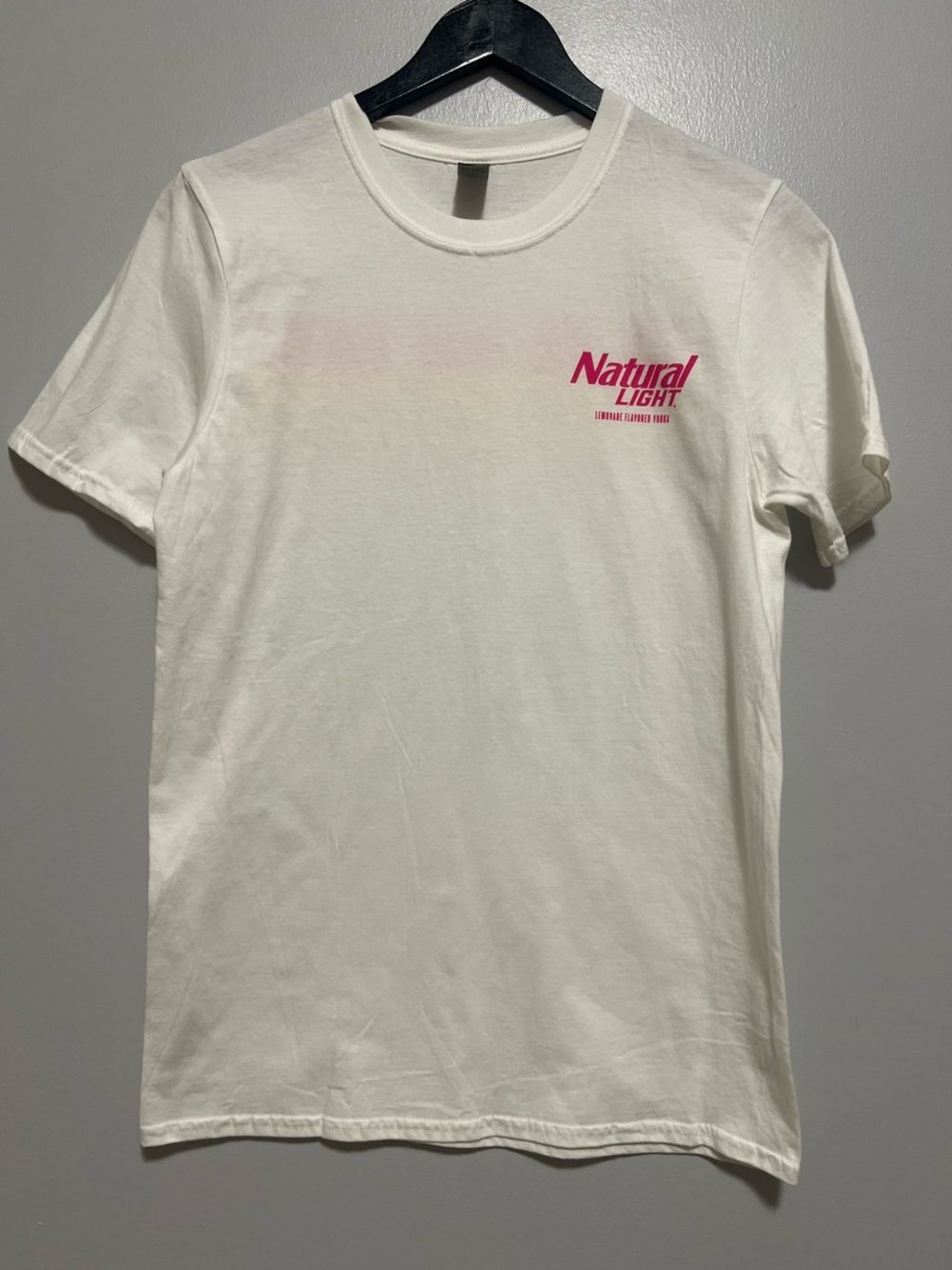 Unisex beer/vodka white tee-shirt size S